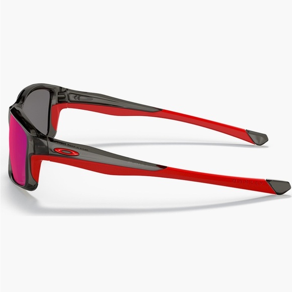 Oakley Chainlink (924710) Polarized 57mm Rectangle Sunglasses in Gray/Red NWT - Picture 3 of 7